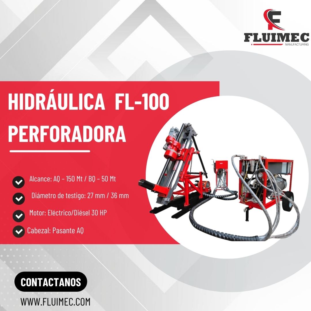 PERFORADORA FL-100 - PARA EXTRAER MUESTRAS DE MINERALES